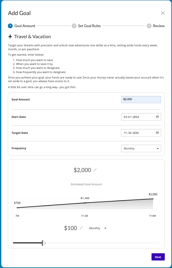Riegel FCU Goal Builder